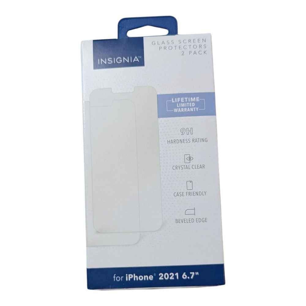 N1. Insignia Tempered Glass Screen Protector for Apple iPhone 13 Pro Max 2-Pack